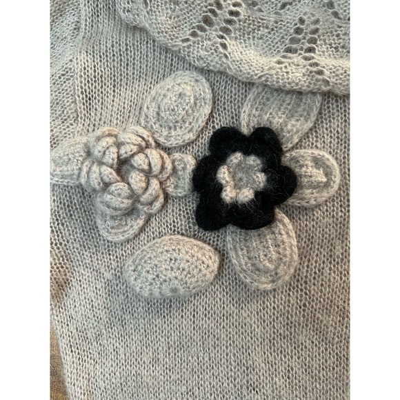 Max & Co Crochet floral appliqué Wool and Mohair Sweater Size‎ 40 - Picture 4 of 9